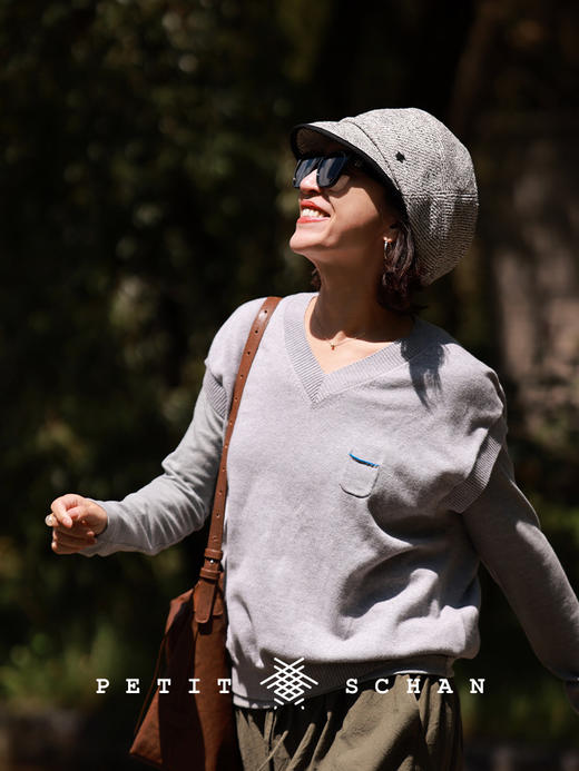 PETIT SCHAN小闪 #071 Hathaway 海瑟薇 日本进口粗花呢复古堆堆报童帽 商品图7