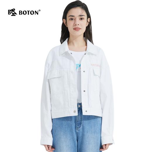 波顿宽松版短款纯色夹克女装春秋季休闲百搭小个子外套LJ877121 商品图4