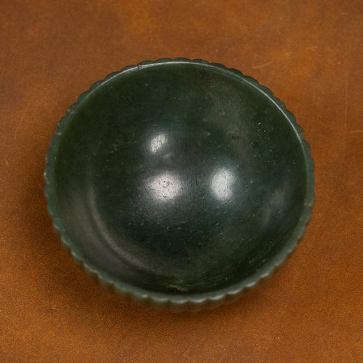 清 碧玉菊瓣纹杯 商品图3