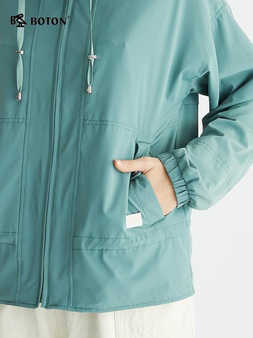波顿夹克运动休闲外套女春季浅绿色立领速干户外跑步服LJ882122 商品图4