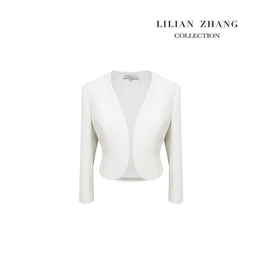 什么都好搭的小白外套、圆角长袖高级气质女士短款小外套 2105024 商品图0