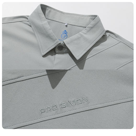 BNW-102B 【防晒 吸湿速干】PROSIMON高尔夫秋冬男款简约分割线长袖POLO衫 商品图2