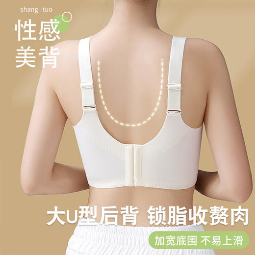 专为大胸设计 胖MM专用 大胸显小显瘦蕾丝内衣女 中年女士妈妈内衣 大码全罩杯 收副乳无钢圈上托高侧收文胸罩 商品图1