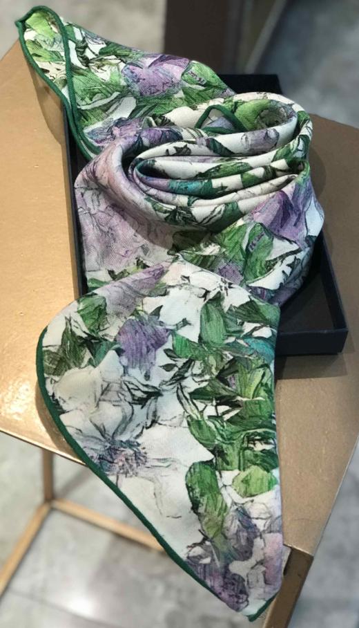 优品堂【奢迷】70*70真丝羊毛方巾 商品图13