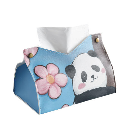 「9.9包邮！数款可选」国宝熊猫花花酱卡通可爱纸巾盒 布艺居家日用抽纸盒客厅桌面纸巾收纳整理袋 商品图4