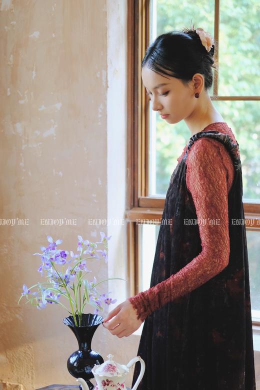 【门店同款】ENJOY秋季云敛-漠上飞花透视网纱上衣 159045163 商品图3