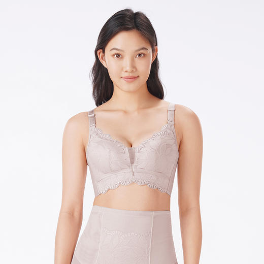 都市丽人调整型内衣美体纤塑塑身文胸蕾丝A:加厚B:中厚塑身内衣3/4杯四排扣LJT4K2 商品图1
