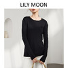 【马油面料独家润肤】LILYMOON秋季马油打底衫T恤三角贴设计感百搭舒适轻盈柔软老钱风 商品缩略图0