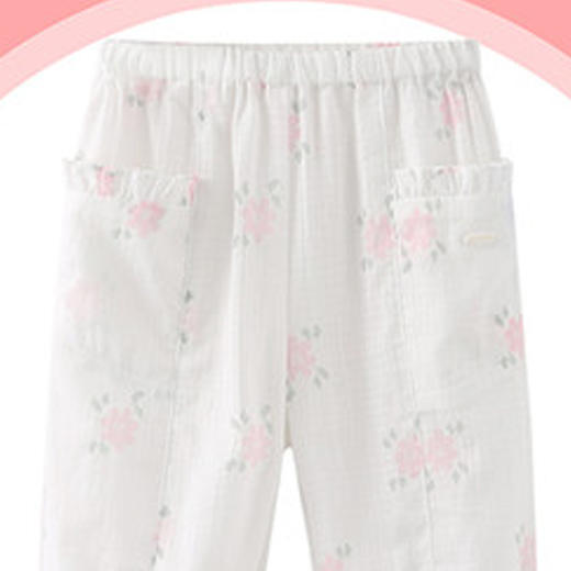 丽婴房-童衣类（夏）E1长裤\吊带裤白色\米白 商品图2