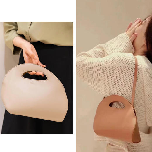 现货 THS 9.15-无 之家  早秋光面牛皮革种子水桶包 单肩斜挎包 2色 CQ1361 商品图0