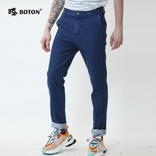 波顿春秋季薄款冰爽牛仔裤直筒裤子男士休闲高端弹力长裤子ME686120 商品图6