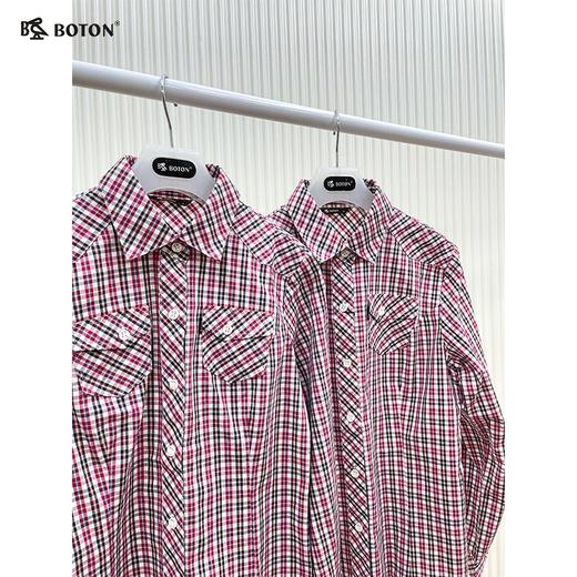 【第2件半价！尾货清仓不退换】波顿女士长袖休闲格仔衬衫LS122 商品图5