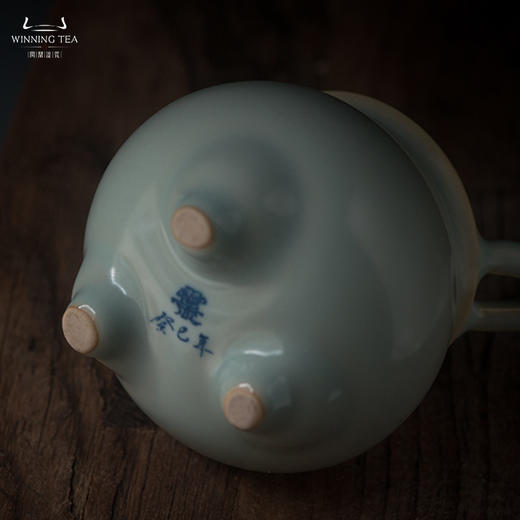 问鼎汝瓷天青冲耳上弦纹马蹄炉 商品图1