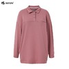波顿春秋季女士美式宽松卫衣中袖长款polo领粉红色设计感小众LT281322 商品缩略图5