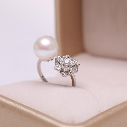 美裕 925银淡水珍珠戒指10-11mm 108498W 商品图3