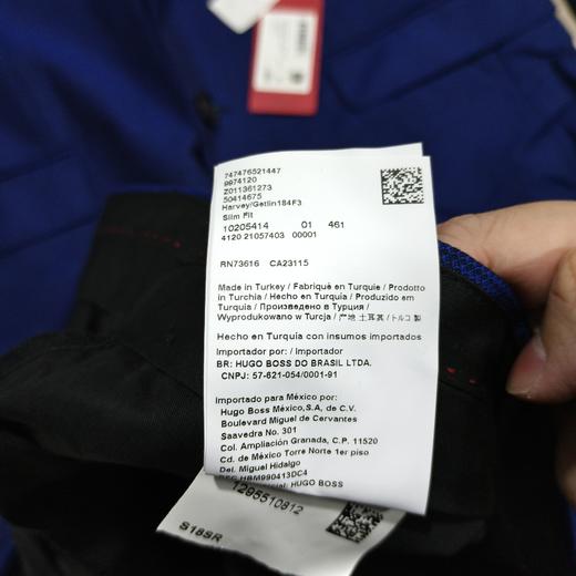 瑕疵HUGO BOSS 男士新款纯色纯羊毛两粒单排扣商务西服套装 商品图2