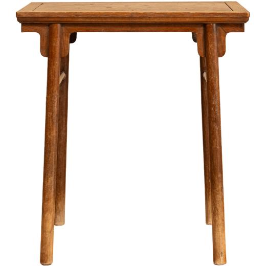 清 黄花梨镶瘿木面夹头榫刀牙板平头案 商品图5