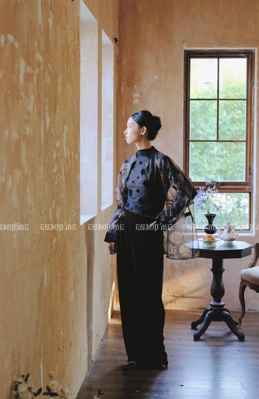 【门店同款】ENJOY秋季云敛-漠上飞网纱花朵打底 159458355 商品图0