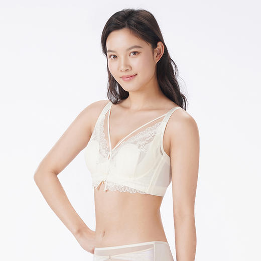 都市丽人调整型内衣舒软挺塑塑身文胸蕾丝超薄塑身内衣3/4杯四排扣LJT3H5 商品图2