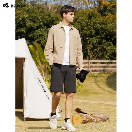 波顿【多维弹力】春秋男士净色外套衬衫高端时尚合身MSJ702123 商品图3