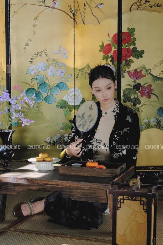 【门店同款】ENJOY秋季云敛-漠上飞花花影琉璃半裙 159410618 商品图7