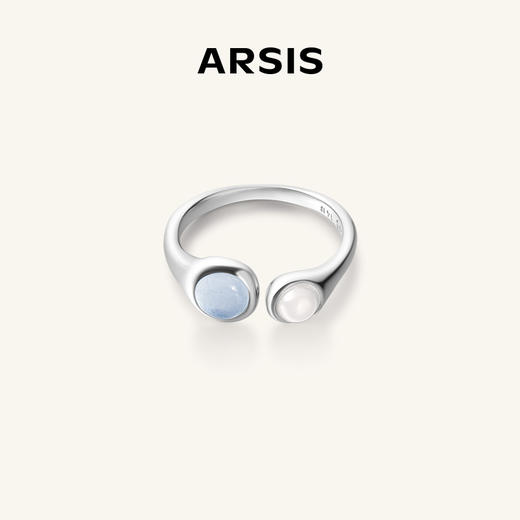 ARSIS｜曦海系列 波光月影单层戒 商品图0
