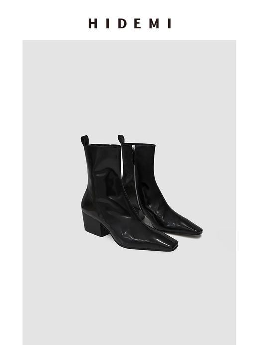 HIDEMI【赵丽颖同款】经典方尖头系列切尔西厚底方跟短靴踝靴 商品图9