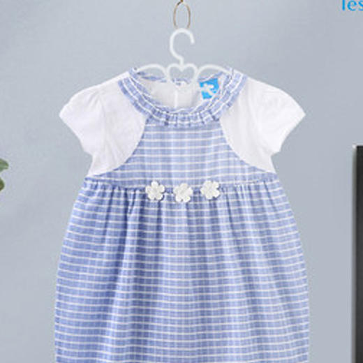 丽婴房-童衣类（夏）E1连身装\游戏裤浅蓝 商品图2