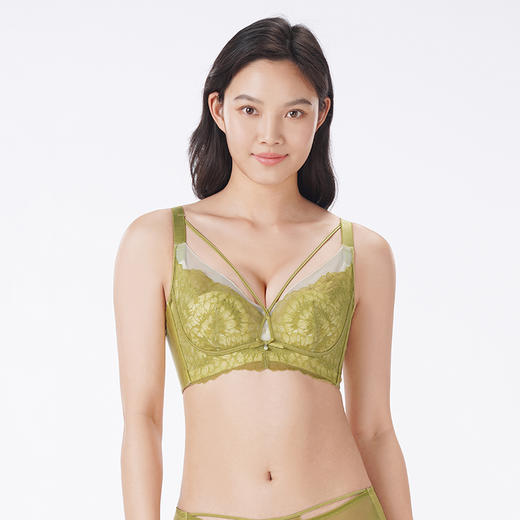 都市丽人调整型内衣舒软挺塑塑身文胸蕾丝超薄塑身内衣3/4杯四排扣LJT2M2 商品图4