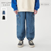 马克珍妮男童时尚大口袋牛仔裤降落伞裤儿童裤子潮秋装新款241319 商品缩略图0