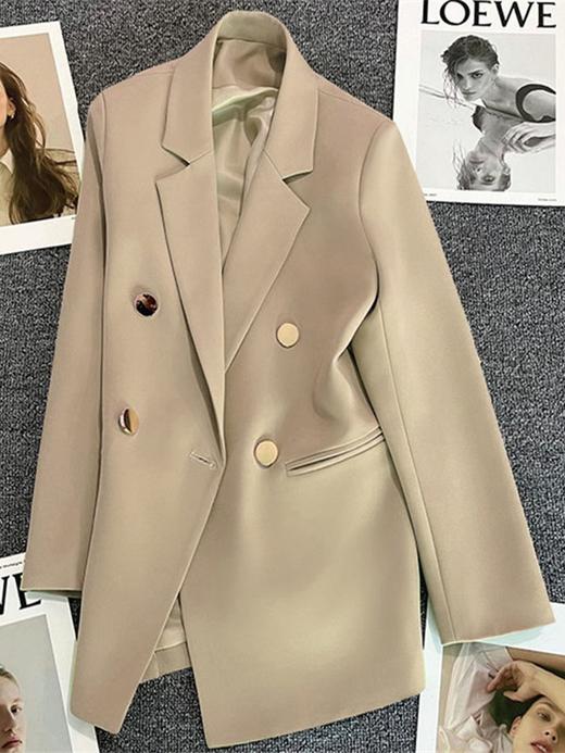 【秋季流行小西装】通勤大码金属扣西装女士外套 时尚百搭宽松休闲外套 商品图1