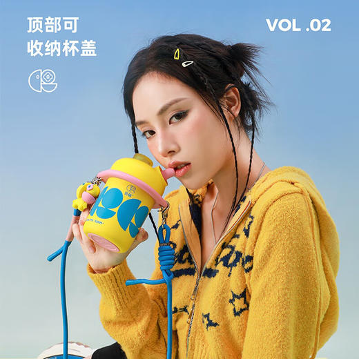 览萌316不锈钢茶水分离奇趣吸管杯 白色420ml   CWX 商品图5