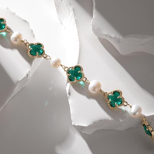 沐银时代四叶草珍珠手链多层真空电镀颜色更闪亮保色更持久 TJ-0346-1 商品图2