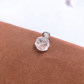 DS925水晶吊坠-万能扣白水晶醒狮