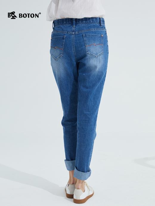 波顿直筒浅蓝色牛仔裤女裤春夏季薄款款修身显瘦裤子LE239121 商品图1