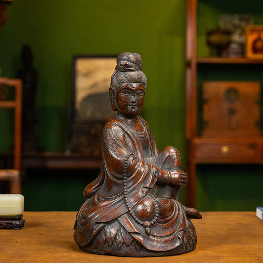 清 竹雕自在观音像 商品图0