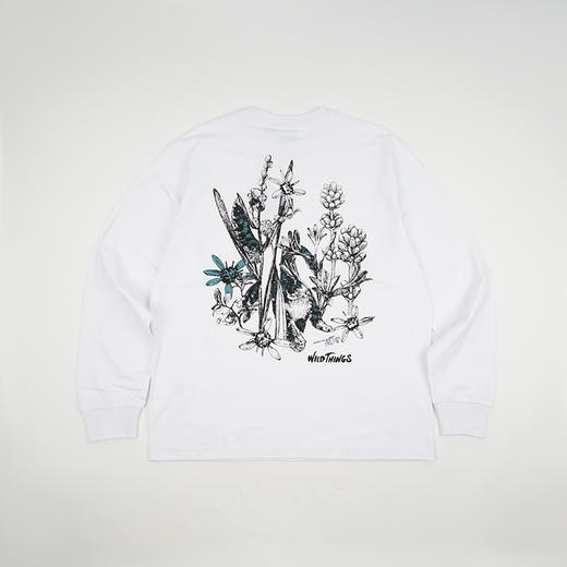 WILD THINGS x NOWARTT Snow Leopard Graphic 印花圆领长袖TEE 商品图1