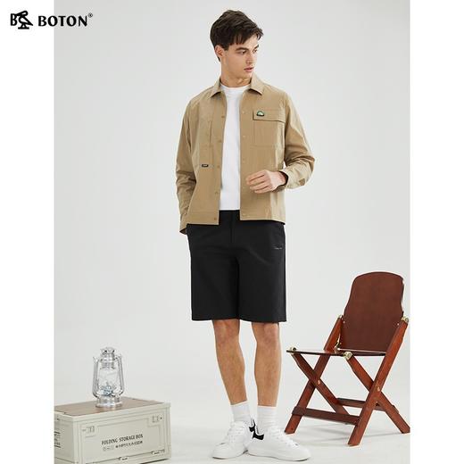 波顿【多维弹力】春秋男士净色外套衬衫高端时尚合身MSJ702123 商品图1