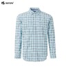 波顿【大码衬衣】春秋男士浅蓝色格子衬衫高端美式休闲MS703123 商品缩略图4