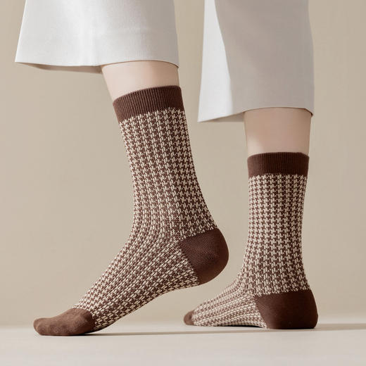 【袜子】复古双针中筒女袜 商品图2