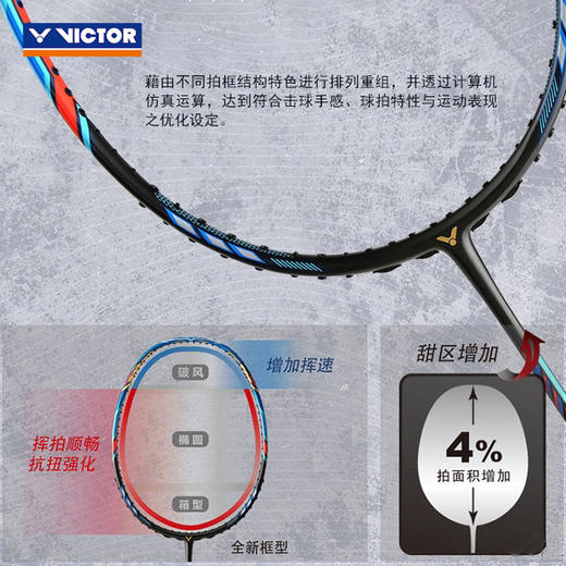 胜利威克多 羽毛球拍 突击系列 TK-F隼 蓝隼 商品图2