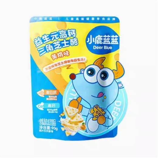 小鹿蓝蓝_益生元高钙三角芝士酪黄桃味90g 商品图2