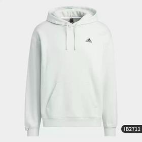 5折【自营】adidas/阿迪达斯  LABEL HOODIE 情侣款加绒连帽卫衣 IB2711