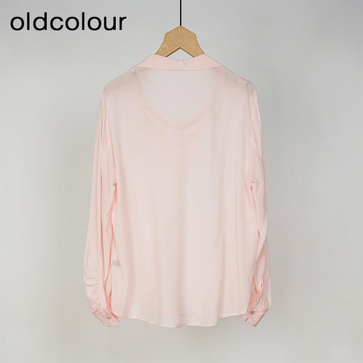 oldcolour春秋款百搭简约通勤气质宽松长袖套头衫女HO14013273 商品图1