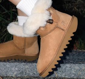 优选丨【隆丰起程--雪地靴专场】起程-女士皮毛一体雪地中靴【SW4W107YW】