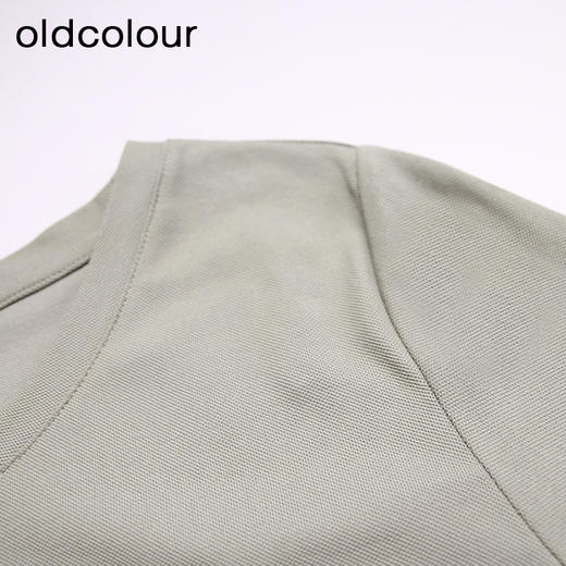 oldcolour灰色柔软舒适褶皱圆领设计感短袖连衣裙O21101134 商品图3
