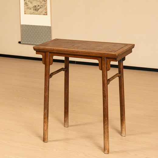 清 黄花梨镶瘿木面夹头榫刀牙板平头案 商品图1