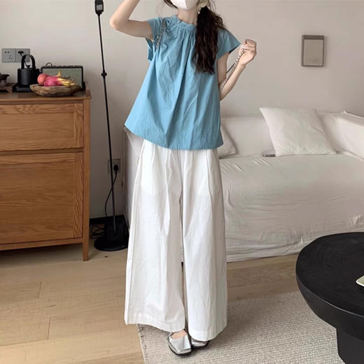 裁缝学苑AQ356新中式国风盘扣短袖衬衫纸样女装飞飞袖褶皱上衣样板 商品图2
