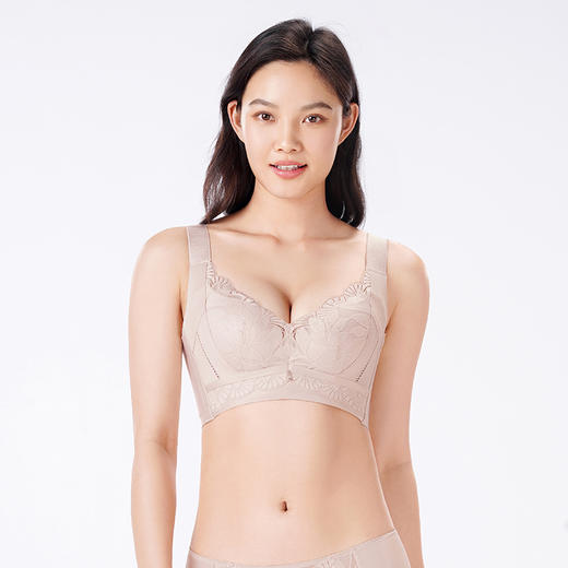 都市丽人调整型内衣美体纤塑塑身文胸蕾丝BC:薄塑身内衣3/4杯四排扣LJT2K2 商品图1