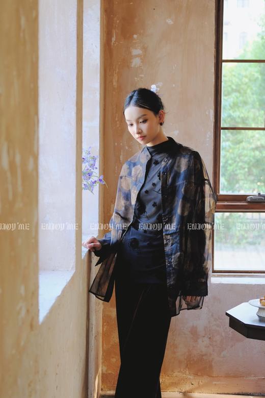 【门店同款】ENJOY秋季云敛-漠上飞网纱花朵打底 159458355 商品图4